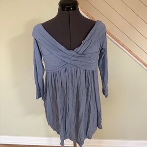 Blue Off-Shoulder Top